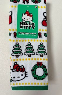 Hello Kitty Christmas Hand Towels 