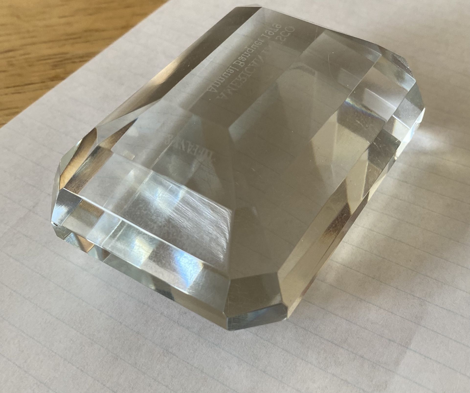 Tiffany And Co Prism Paperweight