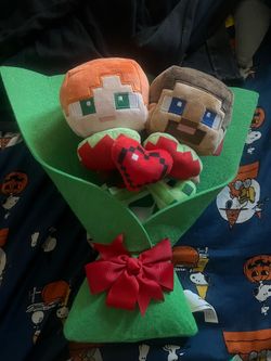 minecraft plush bouquet