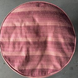 Vintage 1970s Kindel Furniture Grand Rapids Round Upholstered Stool Vanity Piano Ottoman Mahogany