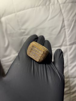 Fully Iced Out Baguette Statement Ring (Size 10)