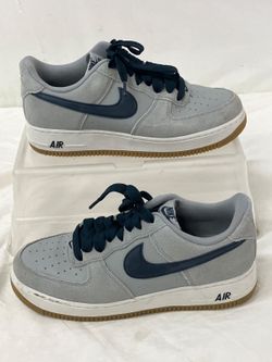 Nike Air Force 1 LV8 Light Smoke Grey Navy Suede Gum Sz M8