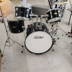 Drum Set Eastar 22 inch for Adults, 5 Piece Full Size