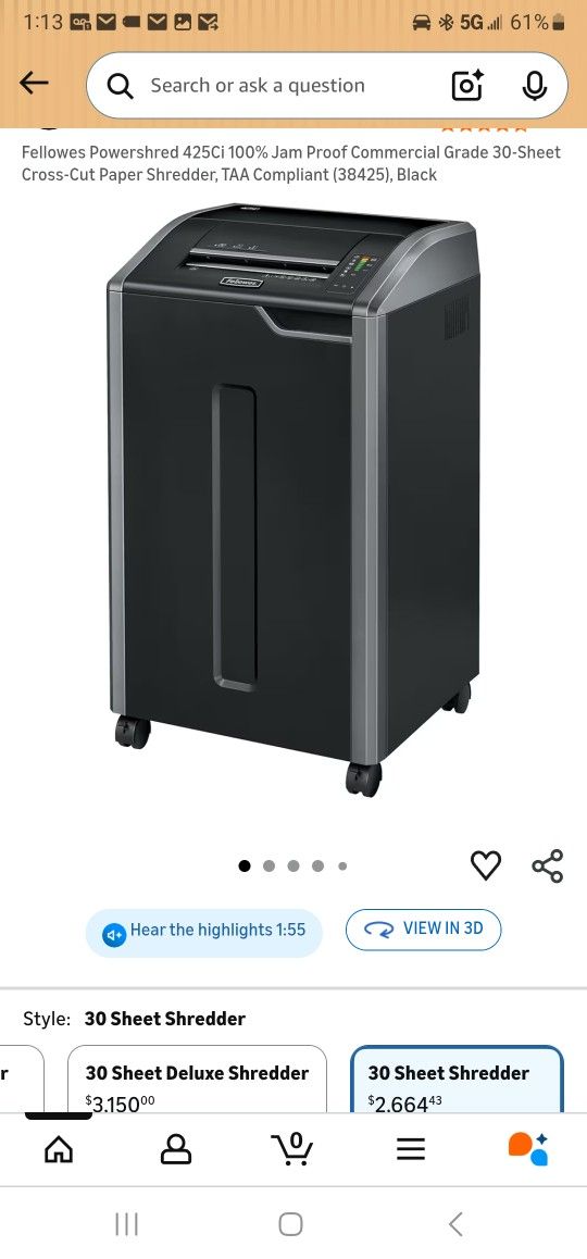 425Ci Fellowes Powershred