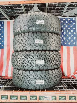 ✅ 4 NICE USED TIRES LT275/70R18 BF GOODRICH K02 ALL TERRAIN 275 70 18