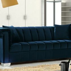 Kayla Velvet Navy Sofa

