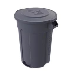 Husky 55 Gal. Grey Heavy Duty Commercial Outdoor Trash Can with Domed Lid