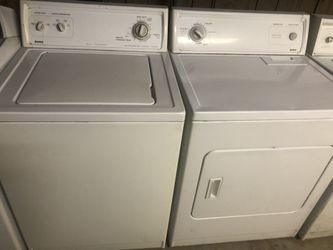 Kenmore. Washer and dryer both work great