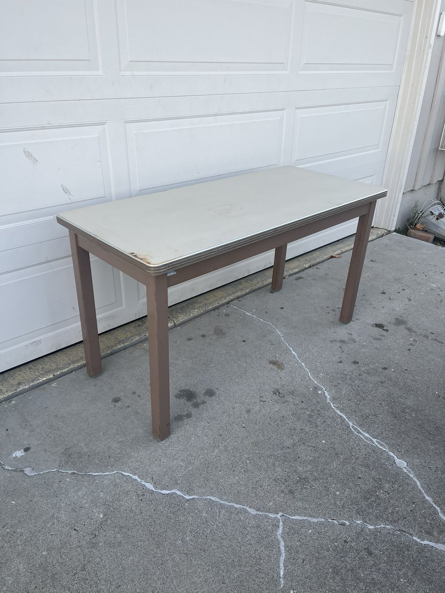 Vintage Metal-Framed Table