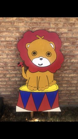 Big Wood Cut Out For Kids Birthday Circus