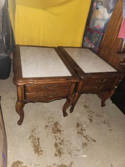2 vintage tables