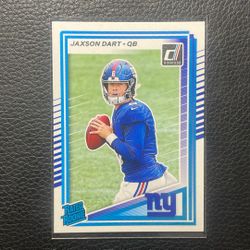 2025 Jaxson Dart Donruss Rated Rookie Card. New York Giants