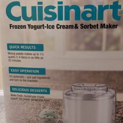 Cuisinart Frozen Yogurt Ice Cream & Sorbet Maker