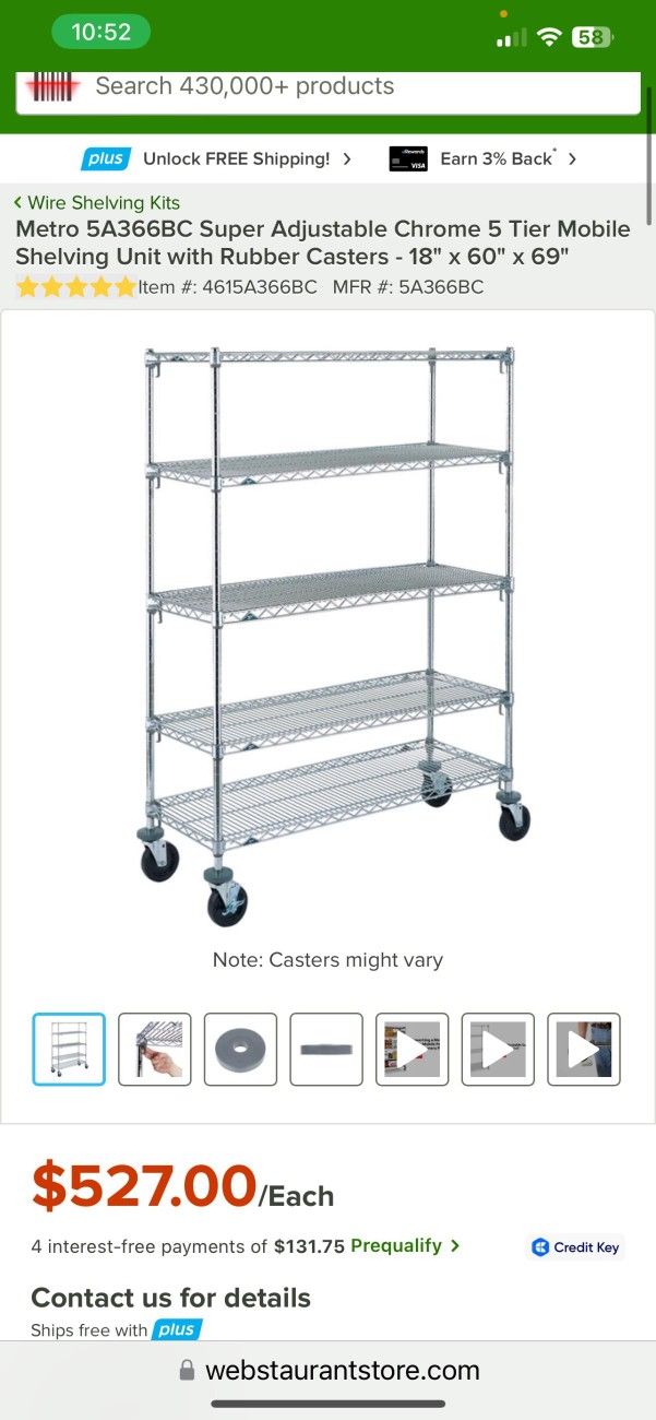 INDUSTRIAL Heavy Duty Metal Rack shelving Metro