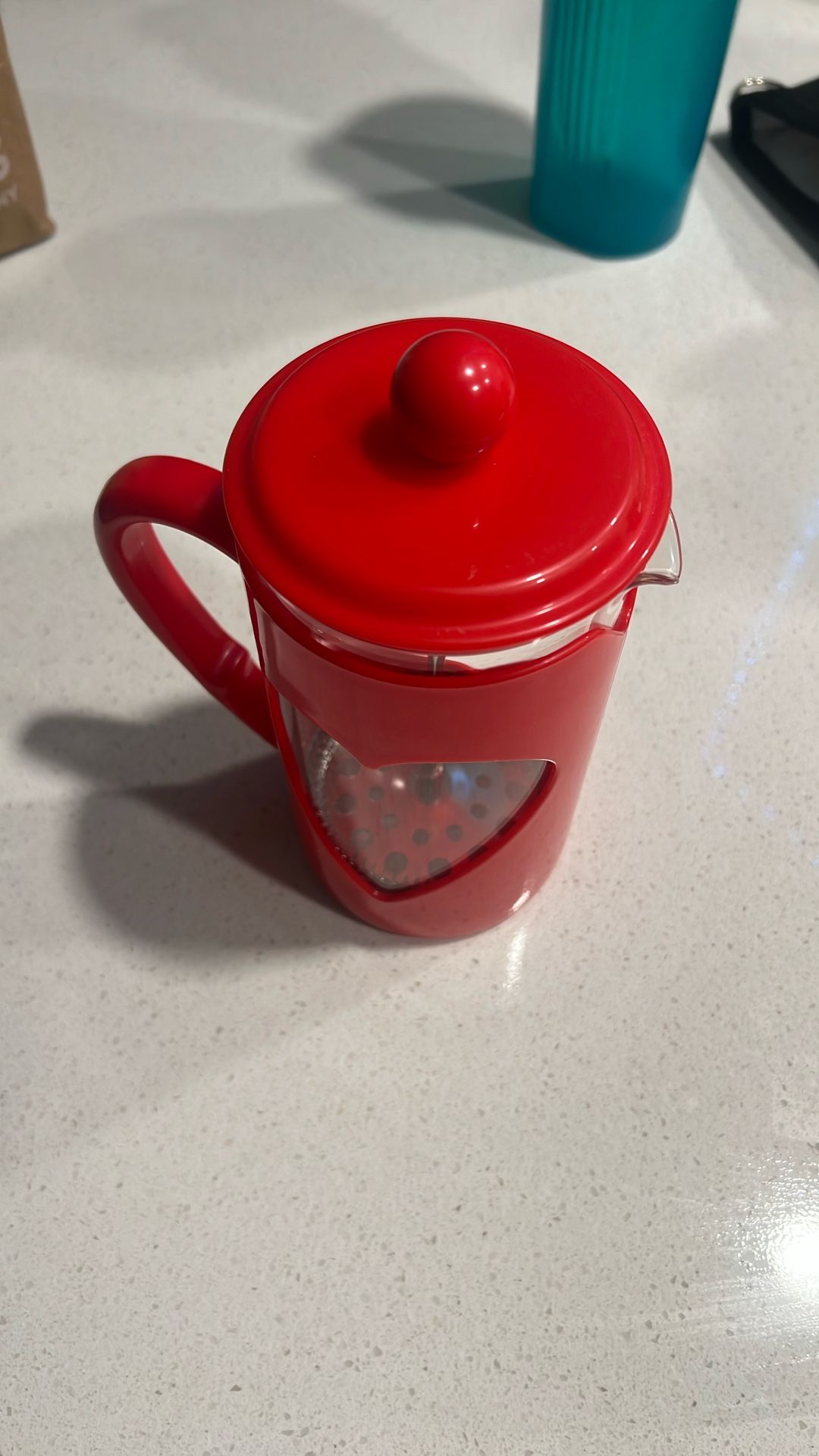 Mini French Press Coffee & Tea Brewer – Red