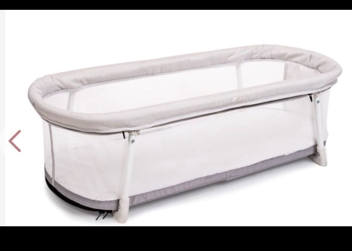 Baby Delight Snuggle Nest Bassinet | Portable Baby Bed | For Infants 0 – 5 Months | Driftwood Grey  Open box item  INVENTORY NUMBER: 102
