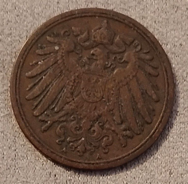 1896 German Germany Vintage Coin