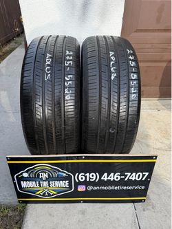 2 USED TIRES 275/55/20 APLUS PRO RACING $200 CASH PRICE MOUNTED & BALANCE