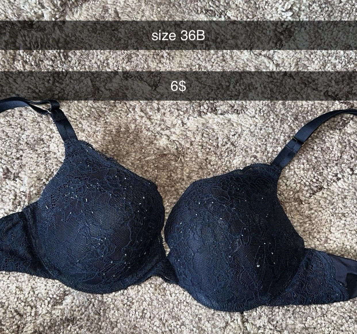 36B black bra