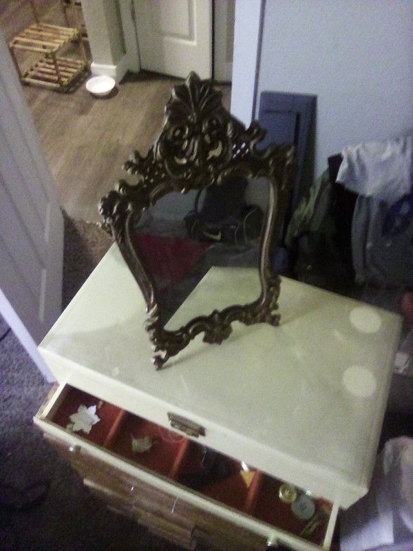 Louis XvI Bronze Rocaille Mirror