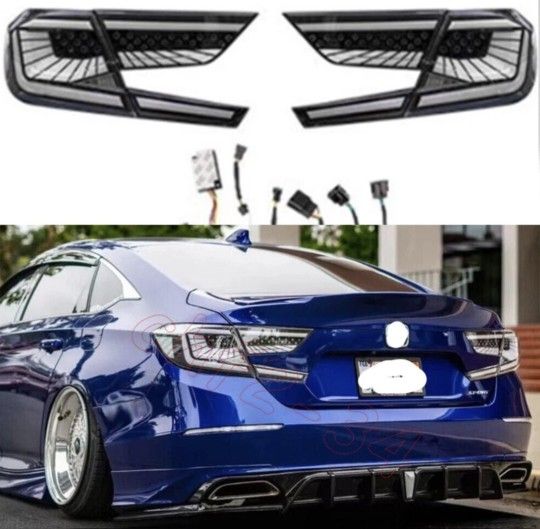 Full LED TAIL Light Honda Accord 2018-2022 LED Rear Lamps Taillights Dynamic Signal animation 