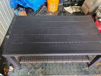 Outdoor coffee table, wicker, brown