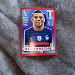 Kylian Mbappe Red Sticker