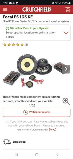 Focal 165 k2 speakers components and 2 rear speakers
