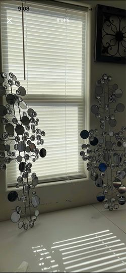 Set of two mirror art wall decor