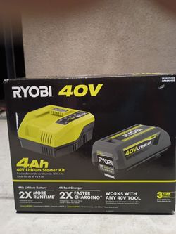 Ryobi 40V 4Ah Lithium Starter Kit