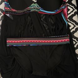 Black Cover Up Bathing Suit 
