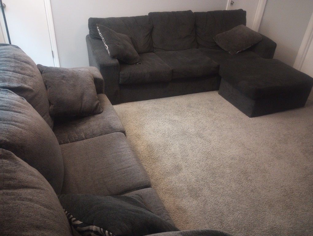 Two Sofas - one with a chaise