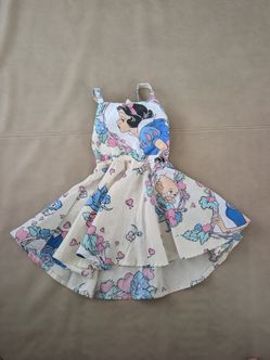 Vintage Print Snow White Girls Dress - Size Small