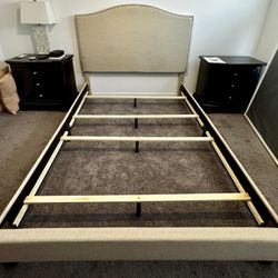 Queen Size Bed frame With USB Outlets (box Spring Included) 