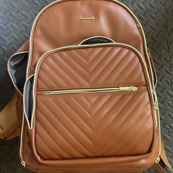 Loveook Quilted Faux Leather Baby Bag (Tan)