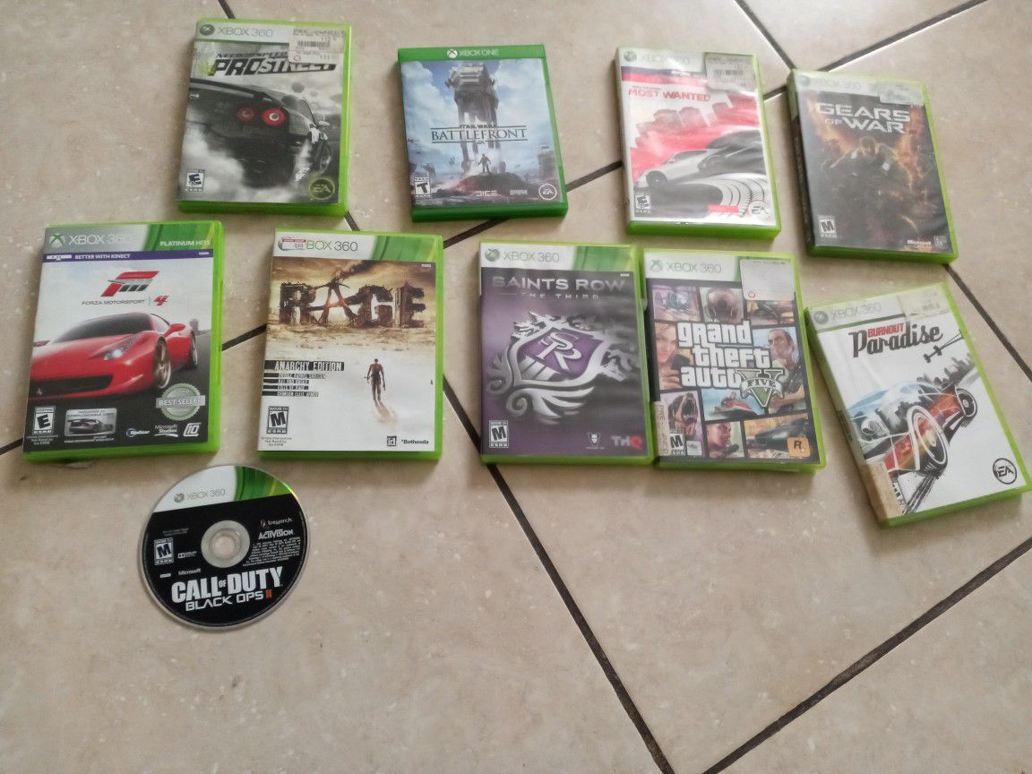 XBOX 360 Games and 1 XBOX ONE