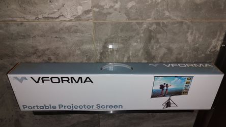 Vforma 60" Portable Projector Screen w/ 160° Adjustable Tripod and 4 Hooks & 4 Rubber End Caps, etc. *NIB*Read*!