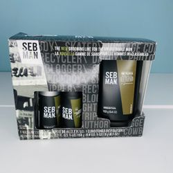 💥 SEB MAN grooming line shampoo conditioner medium hold gel Includes: 50 ML The Multi-Tasker 50 ML The Smoother 150 ML The Player 3 ML The Hero  Dama