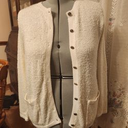 White Knit Cardigan