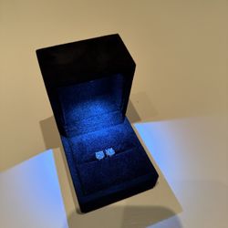 1ct And 2ct Moissanite Earrings