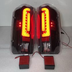 Black Housing LED 3D Taillights calaveras micas luces traseras 90-96 Ford F-150 / Bronco