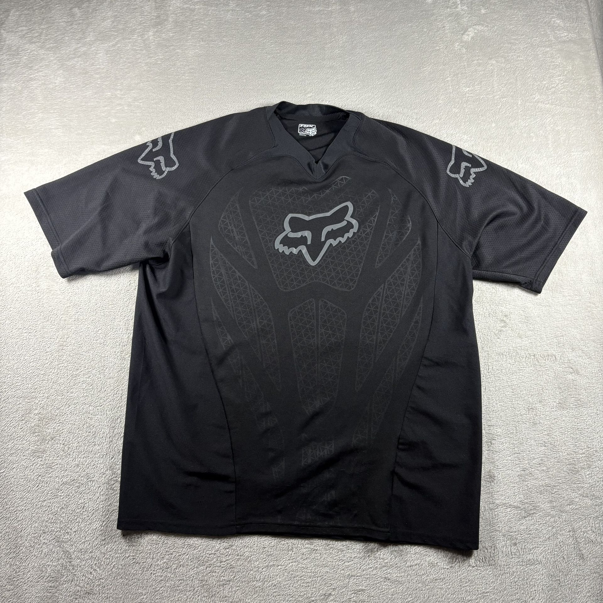 Fox Racing Jersey Short Sleeve Men's XL Black Y2K #2822