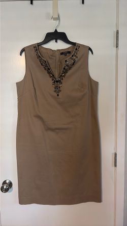 Alex Marie Sleeveless Dress with Embellished Neckline