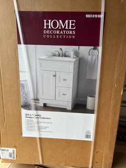 24 inch White bathroom vanity