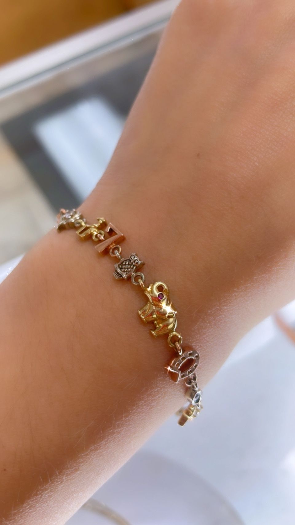 14k Gold Lucky Bracelet 