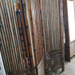 Bamboo white cloth room devider