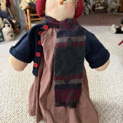 19” Snowman/wood base