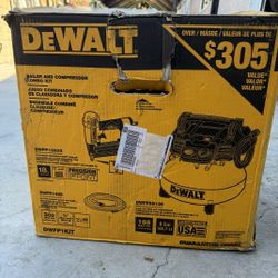 Dewalt 6 gallons Bead Nailer and Heavy Duty Pancake Electric Air Compressor Combo Kit.
New Condition. 