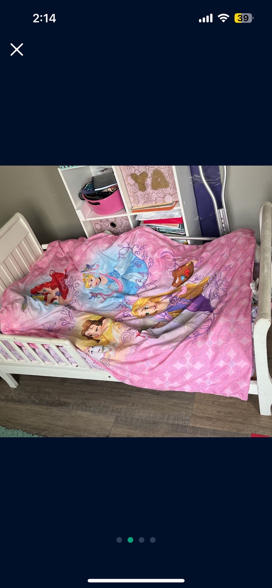 Wooden Toddler Bed & Mattress (Must Go)