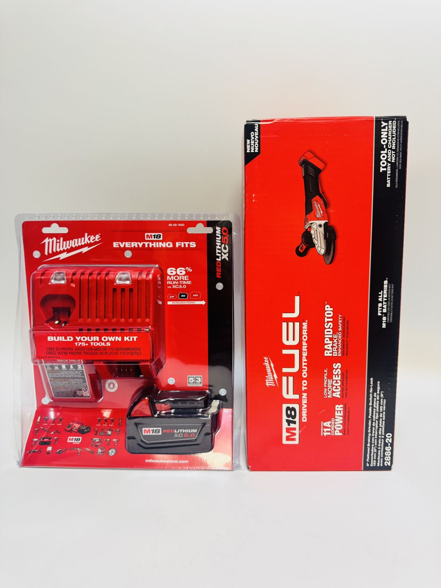 🚀 Fuel Milwaukee 5” Flathead Grinder + M18 5.0 Battery + Charger